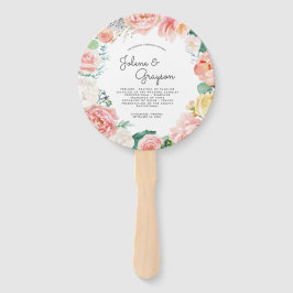 Blozen Zomer Bloemen | Trouwprogramma Hand Fan Handwaaier