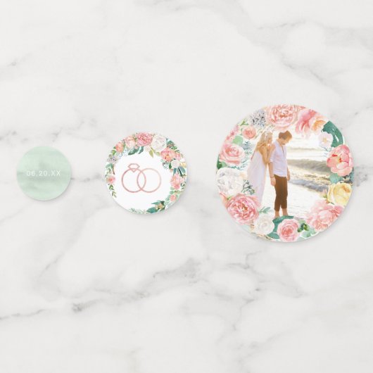 Blozen Zomer Bloemen Vrijgezellenfeest Confetti (Achterkanten)