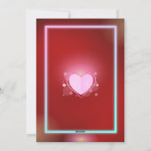 Blozend bloedrood typografisch Valentijnsdag Feestdagenkaart (Achterkant)