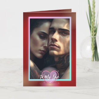 Blozend Bloedrood Valentijnsdag Feestdagen Kaart