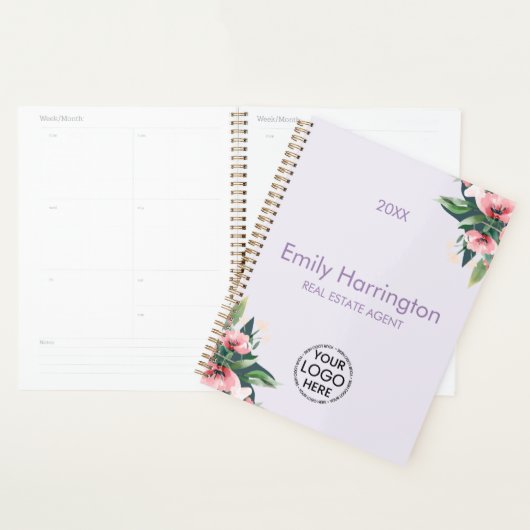 Blozend Bloeiende Mauve Makelaar Planner (Display)