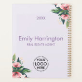 Blozend Bloeiende Mauve Makelaar Planner (Achterkant)