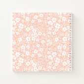 Blozend bloemendagboek met monogram notitieboek (Achterkant)