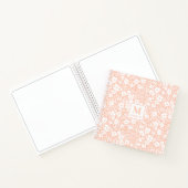 Blozend bloemendagboek met monogram notitieboek (Binnen)