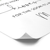 Blozend bloemmotief navy hoe vaak een kus bruidsfe poster (Hoek)