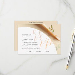 Blozend Boho Bloemrozen Waterverf Budget RSVP Kaartje