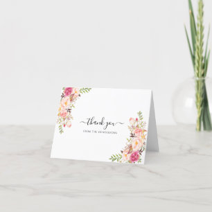 Blozend Boho Rouw Herdenking Bruiloft Borrel Vouwk Bedankkaart