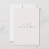 Blozend grijze geometrische elegante moderne trouw kaart (Achterkant)