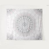 Blozend grijze neutrale boheemse mandala wandkleed (Voorkant (horizontaal))