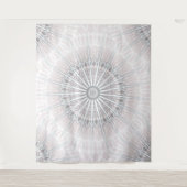 Blozend grijze neutrale boheemse mandala wandkleed (Voorkant)