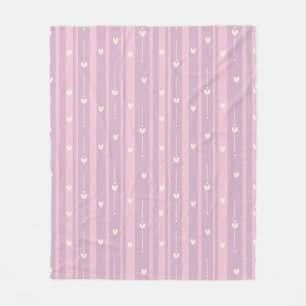 Blozend Hart Strepenpatroon Fleece Deken