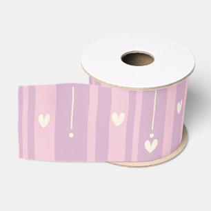 Blozend Hart Strepenpatroon Grosgrain Lint