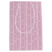 Blozend Hart Strepenpatroon Medium Cadeauzakje (Voorkant)