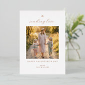 Blozend liefde foto sturen folie feestdagenkaart (Staand Voorkant)