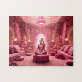 Blozend Paleis van de Roze Geest Meditatie Legpuzzel