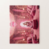 Blozend Paleis van de Roze Geest Meditatie Legpuzzel (Verticaal)