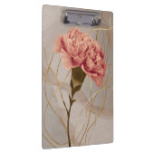 Blozend Roze Anjer Bloemig Goud Klembord (Rechts)