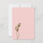 Blozend Roze Aquarel Klaproos Bruiloft Save The Date (Achterkant)