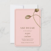 Blozend Roze Aquarel Klaproos Bruiloft Save The Date (Voorkant)