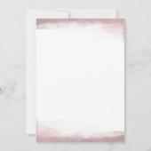 Blozend Roze Aquarel Moderne Chique Bruidsdouche Kaart (Achterkant)