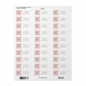 Blozend Roze Baby Vogel | Adres Etiket (Full Sheet)