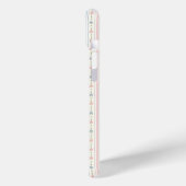 Blozend Roze Blau Aquarel Bloem Streep Case-Mate iPhone Case (Achterkant / Links)