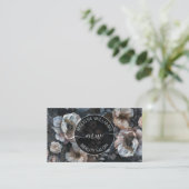 Blozend Roze Bloemen Logo Visitekaartje (Staand voorkant)