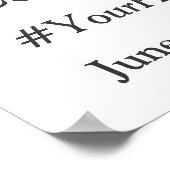 Blozend Roze Bloemige Afstudeerfeest Photo Booth Poster (Hoek)