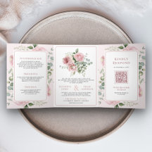 Blozend Roze Bloemige Eucalyptus All-in-One Trouwf