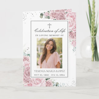 Blozend Roze Bloemige Foto Christelijke Rouw Herde Programma