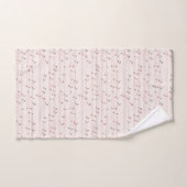 Blozend Roze Bruine Muzieknotities Bad Handdoek (Handdoek)