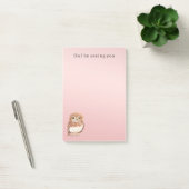 Blozend Roze Bruine Uil Tot Gauw Post-it® Notes (Kantoor)