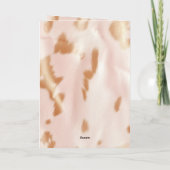 Blozend Roze Bruine Zuidwest Nep Cowgirl Koeienhui Kaart (Achterkant)