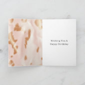 Blozend Roze Bruine Zuidwest Nep Cowgirl Koeienhui Kaart (Binnen)