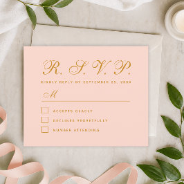 Blozend Roze Budget RSVP Eenvoudige Calligrafiekaa