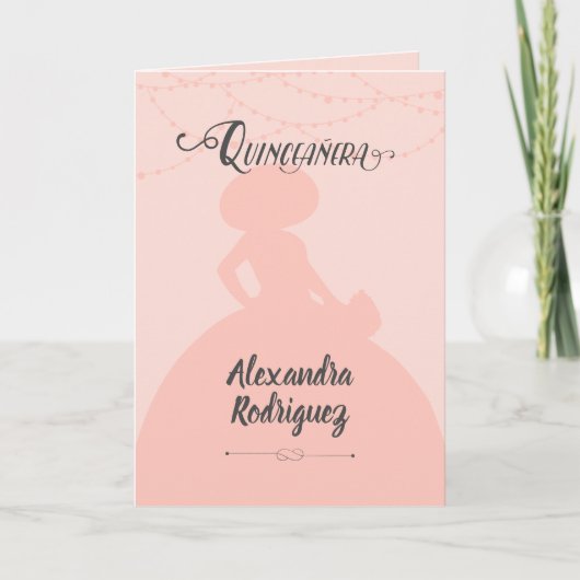 Blozend Roze Charro Silhouet Quinceanera (Voorkant)