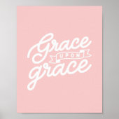 Blozend Roze Christelijke Genade op genade  Poster (Voorkant)