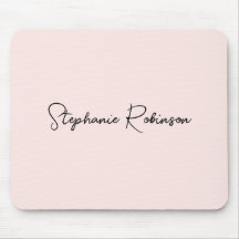 Blozend Roze Elegant Script Persoonlijk Monogram