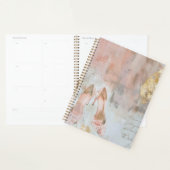 Blozend Roze en Gouden Hoge Hak Modekunst Planner (Display)