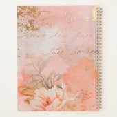 Blozend Roze en Gouden Hoge Hak Modekunst Planner (Achterkant)