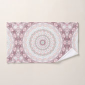 Blozend Roze en Mint Mandala Patroon Ontwerp Bad Handdoek (Handdoek)