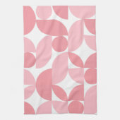 Blozend Roze Geometrisch Abstract Patroon Theedoek (Verticaal)