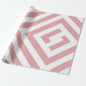 Blozend Roze Geometrisch Cadeaupapier (Uitgerold)