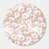 Blozend Roze Goud Wit XOXO Liefde Magneet (Voorkant)