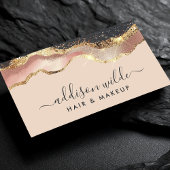 Blozend Roze Grijs Goud Visitekaartje