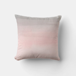 Blozend Roze & Grijs Modern Aquarel Meisjesachtig Kussen