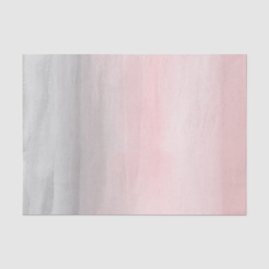 Blozend Roze Grijs Modern Aquarel Ombre Chic Tissuepapier (Voorkant)