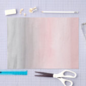 Blozend Roze Grijs Modern Aquarel Ombre Chic Tissuepapier (Craft)