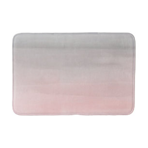 Blozend Roze & Grijs Moderne Waterverf Meisjesacht Badmat