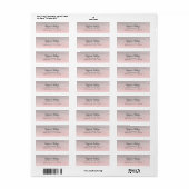 Blozend Roze & Grijs Moderne Waterverf Ombre Etiket (Full Sheet)